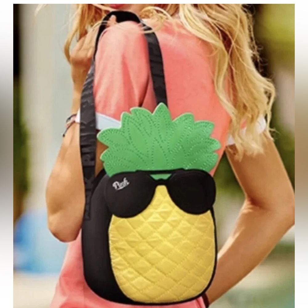 Victoria’s Secret Pink Pineapple Cooler Bag Beach Lunch Box $29